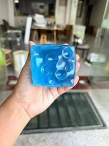 Transparent Jelly Ice Cube Squishy Toy Maltose Material Slow <b>Rebound</b> Anxiety Relief Stress Relief Sensory Fidget Toy for Youth - Product Image 3