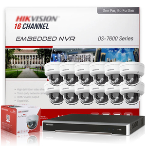 Kit de caméra IP dôme hybride intelligente Acusense 4MP d'origine Hikvision, système de caméra réseau filaire NVR PoE 4K 8CH 16CH 1U - Product Image 1