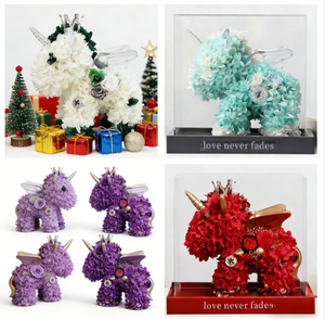 Acrylic Box Preserved Flower <strong>Unicorn</strong> | Luxury Eternal Rose <strong>Unicorn</strong> for Wedding &amp; Valentine's Gift With Acrylic Display Case - Product Image 4