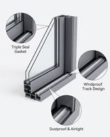 Ventana Abatible y Oscilobatiente de Aluminio de Alta Calidad, Vidrio Templado Antirrobo, Eficiente Energéticamente, para Uso Residencial y Comercial