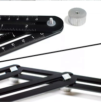 Règle pliante multi-angles en alliage d'aluminium gravée au laser, outil de mesure et de traçage pour le travail du bois et la menuiserie