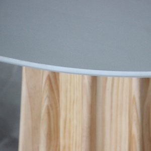 Mesa de Comedor de Estilo Moderno con Cubierta de Concreto y Patas de Madera Sólida para Comedor - Product Image 5