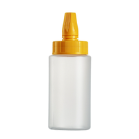 Bouteille souple en plastique PP de 200 ml de qualité alimentaire avec bouchon à clapet pour remplissage à chaud, idéale pour sauces, condiments et miel