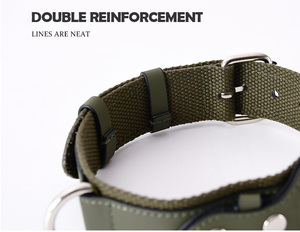 Wholesale Luxury <strong>Dog</strong> Collar with Airtag Cover Customizable Soft PU Pet <strong>Leash</strong> Medium <strong>Large</strong> <strong>Dogs</strong> Solid Pattern Training <strong>Dog</strong> Collar - Product Image 6