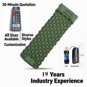 Portable Inflatable Camping Sleeping Mat Foot Pump Air Mattress Lightweight <b>Backpacking</b> Pad for Outdoor Hiking Travel - Product Image 3