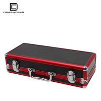 DreamCase Boîte bon marché rouge personnalisable en aluminium pour le transport d'outils Étui rigide TC145