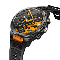 Montre connectée Android robuste Dodobit DT08 pour l'extérieur, écran AMOLED de 1,43 pouce, silicone magnétique, lampe de poche intégrée, suivi d'activité