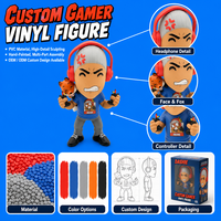 Nouvelle figurine en vinyle PVC sur le thème de la musique, personnage avec casque, modèle de collection anime, mini figurine, échelle 1:12, boîte mystère