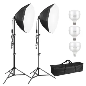 70*70Cm Professionele Parabolische Softbox Met 85W Led Lamp Studio Verlichting Fotografie Studio Accessoires