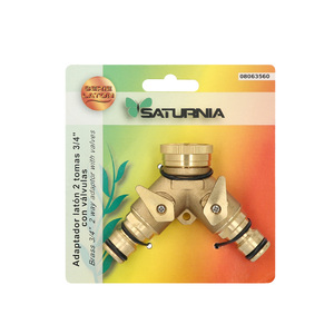Adattatore per Tubo Flessibile in Ottone con 2 Uscite per Rubinetto da 3/4 Pollici - Product Image 6