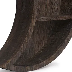 Wholesale Custom Black Wall-Mounted <strong>Moon</strong> Rack Wooden Floating Rack Decorative Wood Wall <strong>Moon</strong> <strong>Shelf</strong> <strong>Shelves</strong>. - Product Image 4