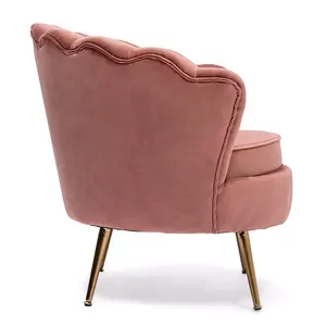 Розовый скандинавский кожаный чехол для стульев, расслабляющий сидячий одноместный диван, бархатный стул для гостиной