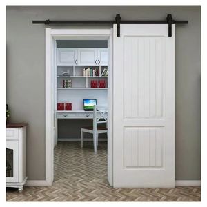 Puertas Corredizas de Gran Suavidad, Venta Directa de Fábrica, Diseño Moderno OEM, Puerta de Granero de Madera Sólida para Taller - Product Image 3