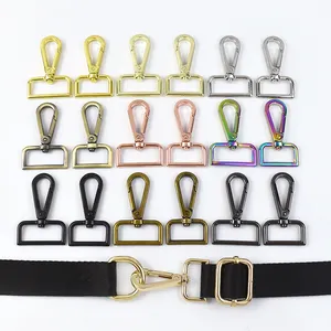 Meetee F2-10 50mm Luggage Hardware Accessories Dog Buckles Light Gold Key Chain Lobster Buckle Snap Spring Hook For Bag Strap