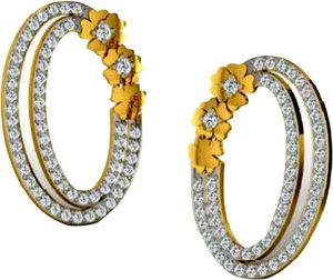 Boucles d'oreilles solitaires en moissanite naturelle plaquées or, pierre ronde facettée de 1 mm, bijoux minimalistes pour femmes <span class=keywords><strong>FIZA</strong></span>_GSTUD_0620 - Product Image 5