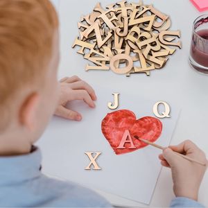 26 pezzi 1.8 pollice maiuscolo <span class=keywords><strong>A</strong></span> <span class=keywords><strong>A</strong></span> <span class=keywords><strong>Z</strong></span> alfabeto in legno lettere segno decorazione in legno incompiuto lettere artigianali per decorazione della parete - Product Image 5