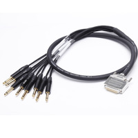 Câble de raccordement 8 canaux DB25 vers jack mono TS 6,35 mm, câble audio professionnel pour studio HD, 1 m