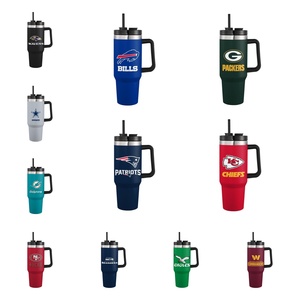 Gobelet isotherme personnalisable en acier inoxydable de 40 oz, grande capacité, avec poignée et paille, pour équipe de football moderne, écologique, idéal pour les voyages et la <span class=keywords><strong>voiture</strong></span> - Product Image 1