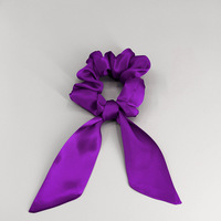 Chouchous élastiques personnalisés en soie de mûrier avec nœuds en ruban imprimé rétro pour femmes, accessoires de mode style doux