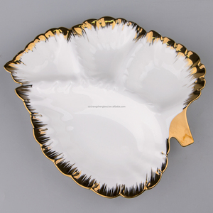 Sử dụng rộng rãi bốn lưới lá đĩa món khai vị gốm súp món ăn để sử dụng nhà và các bên - Product Image 5