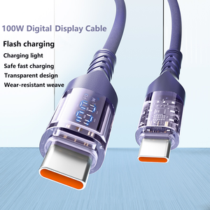 2025 mới 5A pha lê thiết kế C để Loại C Cáp sạc nhanh PD/QC 0 nylon bện C sạc cáp cho Huawei điện thoại di động PH - Product Image 3