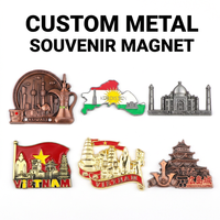 Aimant de réfrigérateur 3D en métal sur mesure, souvenir touristique des pays du Koweït et du Vietnam, fabriqué par le fabricant
