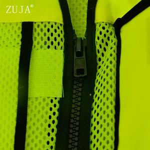 سترة سلامة من مصنع ZUJA عالية الرؤية عاكسة صفراء سترة سلامة المرور سترة سلامة متعددة الوظائف متخصصة - Product Image 6