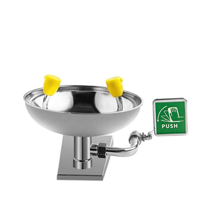 Estación de Lavado de Ojos de Emergencia para Montar en la Pared con Cubierta Antipolvo Fija - Product Image 4