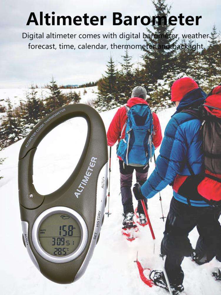 Outil Multifonction Camping Appareil 8 En 1 Pour Randonnée - Altimètre, Baromètre, Boussole électronique Avec Rétroéclairage équipement Randonnée