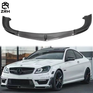 Alerón Delantero de Fibra de Carbono de Alta Calidad Estilo <span class=keywords><strong>V</strong></span> para <span class=keywords><strong>Mercedes</strong></span> Benz Clase C C200 C260 C300 W204 C63 <span class=keywords><strong>AMG</strong></span> LCI 2012-2014 - Product Image 1