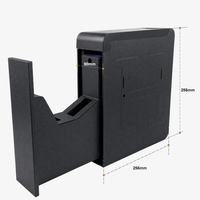 Coffre-fort pour arme de poing à 3 modes de déverrouillage : empreinte digitale, clavier numérique, clé mécanique, écran LCD, accès rapide, pour la maison, la table de chevet, directement de l'usine OEM