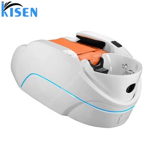 เตียงสระผมไฟฟ้า KISEN พร้อมระบบนวดศีรษะด้วยน้ำและเครื่องอบไอน้ำ  พร้อมไฟบำบัดหลากสี  อุปกรณ์สปาเท้าสำหรับร้านเสริมสวย - Product Image 4