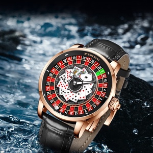 Reloj Mecánico de Diseño PINDU, Nuevo Modelo NH35 con Esfera Giratoria, Tema de Ruleta de Las Vegas, Reloj Automático para Hombre con Manecillas Luminosas de Diamante - Product Image 5