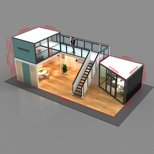 Tùy Chỉnh 12X6M Double Deck Sàn Thương Mại Nhôm Modular Show Levels Thiết Kế Với Glass Fair Bán Lẻ Heavy Two Storey Stands - Product Image 3