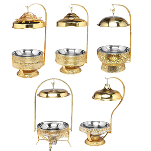 Luxus hochwertige SS Chafing Dishes Cheffing Dish Food Warmer Metall Ei Rechteck Form Grau Gold Chafing Dish Buffet Set - Product Image 2