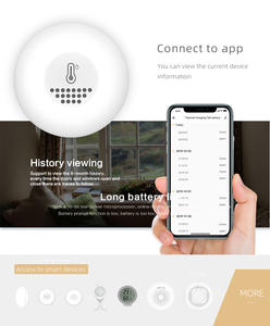 <span class=keywords><strong>Sensor</strong></span> de humedad y temperatura inteligente <span class=keywords><strong>ZigBee</strong></span> alimentado por batería SLS para hoteles funciona <span class=keywords><strong>Zigbee</strong></span> Hub Google Home Smart Life App Android - Product Image 3