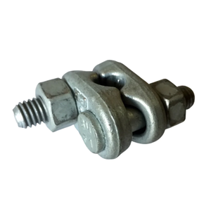 Maxplus 5/16" Abrazaderas de Cable de Acero Galvanizado Plateado DIN1142 de Alta Resistencia con Agarre de Puño y Pernos, Abrazaderas Fijas Galvanizadas - Product Image 1