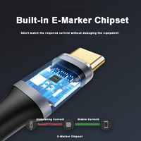 Câble de charge USB de type C 100W 5A 4K 60Hz USB-C USB 3.1 Gen 2 10Gbps Câble mâle à mâle à vitesse rapide