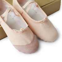 Chaussons de ballet en toile promotionnels, ballerines plates, chaussures de danse de ballet, chaussures de pratique de yoga pour la danse