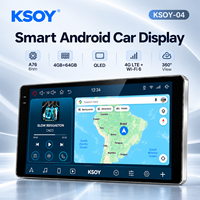 KSOY-04 Radio Mobil Android Universal Layar Sentuh QLED Wireless Carplay GPS Head Unit 4+64G Kamera 360 Optik Koaksial Autoradio