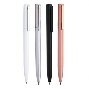 Selling Novel Rotation Black Simple Metal Gel Ink <b>Pen</b> With Business Advertising Printing Custom Logo for Office - Product Image 1