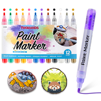 Vente en gros 12 couleurs d'encre à base d'alcool stylo permanent marqueur d'art marqueur de peinture liquide pour fournitures d'art graffiti