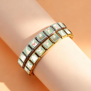 Vente en gros usine : Breloque italienne tendance Lapin de Pâques pour <span class=keywords><strong>bracelet</strong></span> en acier inoxydable 9 mm, pour la création de bijoux DIY pour femmes et hommes - Product Image 3