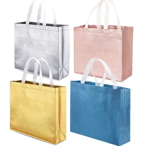 Tas Belanja Jinjing Berkilau Yang Dapat Digunakan Kembali Tas Hadiah Non-tenun Berkilau dengan Pegangan