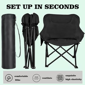 Chaise de pêche pliable moderne, portable, légère et à ouverture rapide, chaise de camping Moon Chair - Product Image 3