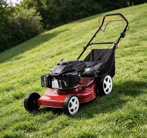 Gas Lawn <b>Mower</b> 190CC 4-Stroke <b>Self</b> <b>Propelled</b> With Grass Box Height Adjustable Handle Red - Product Image 4