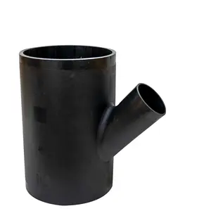 Venda quente Hdpe All Flangeada Tee Hdpe 40mm Tee Junction Pipe Fittings HDPE Pipes Fittings for Connecting Pipes Welding Black