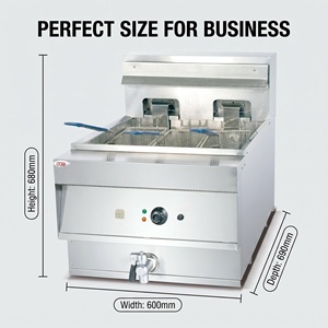 <span class=keywords><strong>Friteuse</strong></span> électrique professionnelle en acier inoxydable OUTE OT-28-BB 9kW 380V Multi-prises (US/UK/EU) - Product Image 3