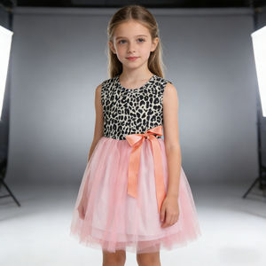 Vestido de Princesa Elegante y Bonito sin Mangas para Fiesta de Cumpleaños para Niña de 7 Años, Vestido de Tul con Tirantes y Lazos de Cinta - Product Image 6