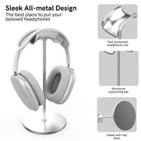 Support de casque incurvé avec plateau de rangement Support de casque de jeu à base lourde Support de casque pour AirPods Max
